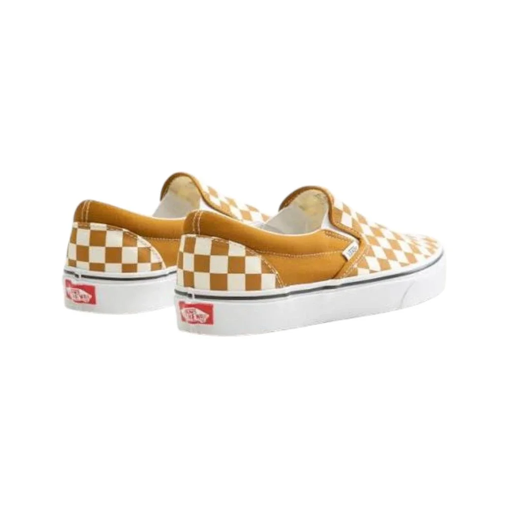 VANS Slip-On Men Size 10 Golden Brown NEW Checkerboard VN000D6YE2V Sneaker